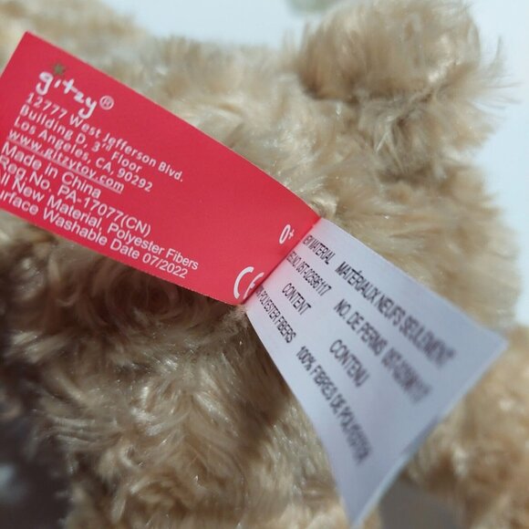 Gitzy Brown Teddy Bear Plush Stuffed Animal 13” - Picture 8 of 8